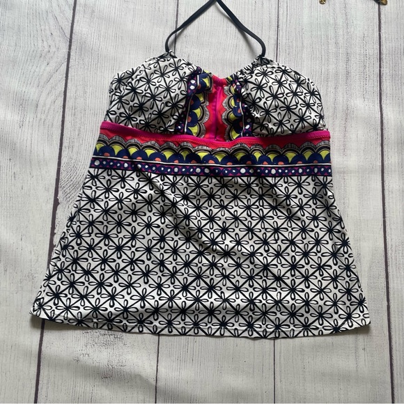 Trina Turk Tanzania Scarf Halter Tankini Swimsuit Size 8 - Picture 2 of 16